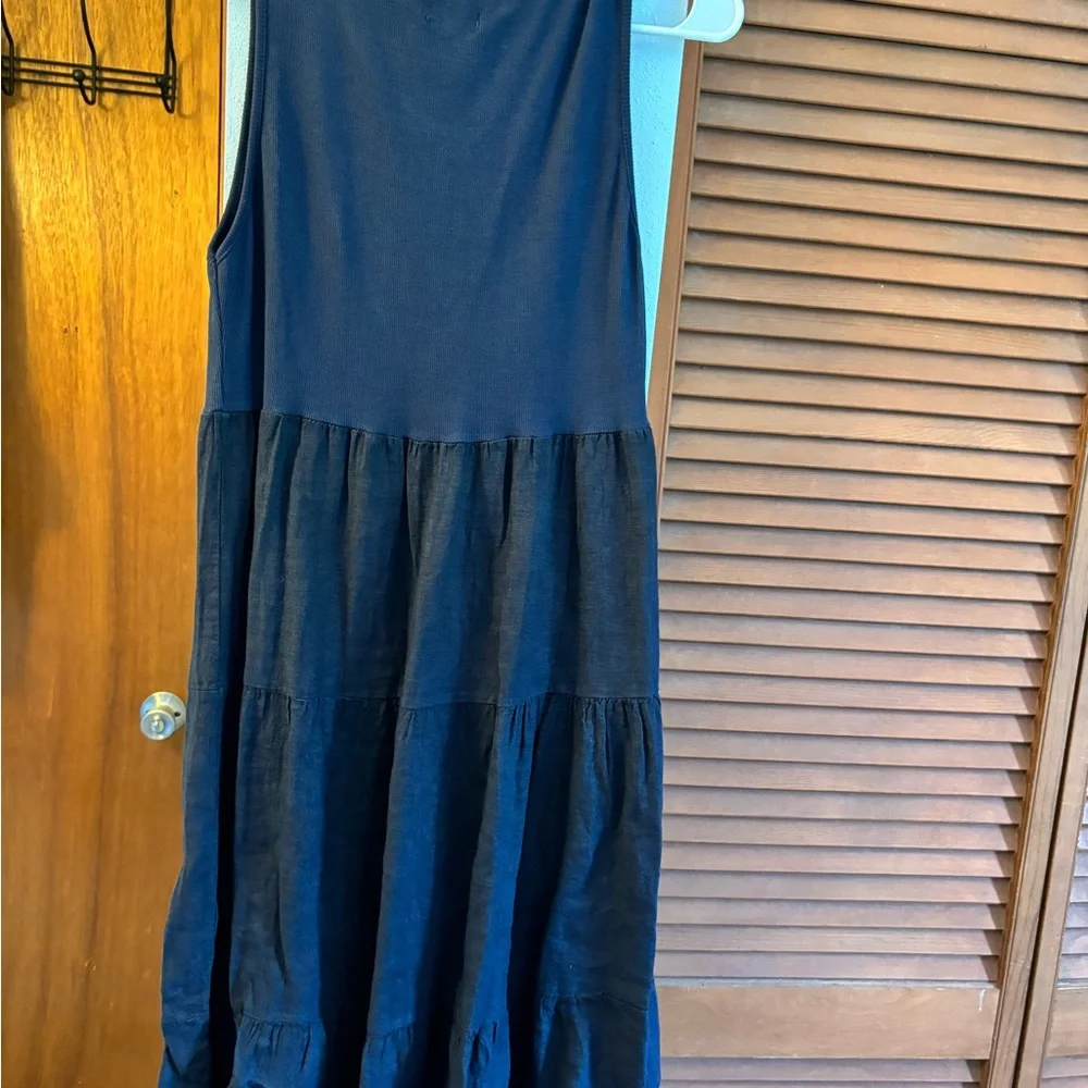 Splendid Iris navy blue linen dress NWOT - Picture 2 of 5